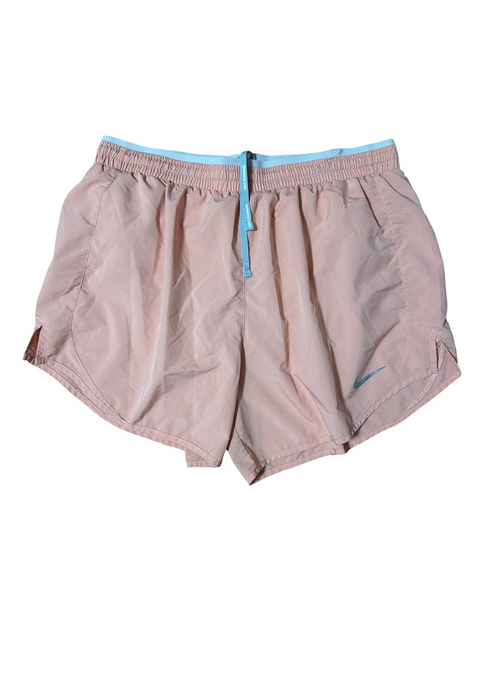 Nike Women's Blush Pink Running Shorts with gray Trim